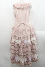 画像2: PINK HOUSE / ハートワッペンパッチワーク使いローンワンピース  ピンク I-25-11-12-063-LO-OP-SA-ZI (2)