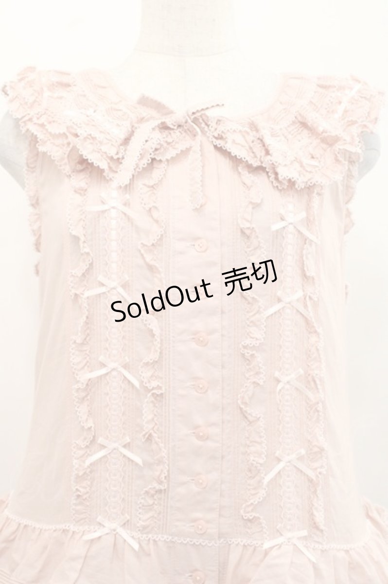画像3: PINK HOUSE / ハートワッペンパッチワーク使いローンワンピース  ピンク I-25-11-12-063-LO-OP-SA-ZI (3)