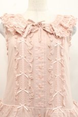 画像3: PINK HOUSE / ハートワッペンパッチワーク使いローンワンピース  ピンク I-25-11-12-063-LO-OP-SA-ZI (3)
