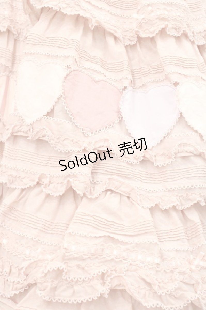 画像4: PINK HOUSE / ハートワッペンパッチワーク使いローンワンピース  ピンク I-25-11-12-063-LO-OP-SA-ZI (4)