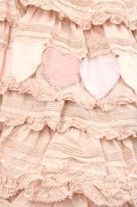 画像4: PINK HOUSE / ハートワッペンパッチワーク使いローンワンピース  ピンク I-25-11-12-063-LO-OP-SA-ZI (4)