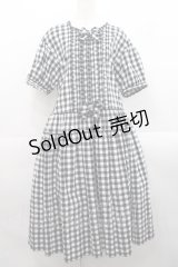 PINK HOUSE / チェックワッシャーワンピース  黒Ｘ白 I-25-11-12-065-LO-OP-SA-ZI