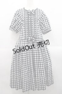 PINK HOUSE / チェックワッシャーワンピース  黒Ｘ白 I-25-11-12-065-LO-OP-SA-ZI