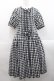 画像1: PINK HOUSE / チェックワッシャーワンピース  黒Ｘ白 I-25-11-12-065-LO-OP-SA-ZI (1)
