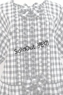 画像3: PINK HOUSE / チェックワッシャーワンピース  黒Ｘ白 I-25-11-12-065-LO-OP-SA-ZI