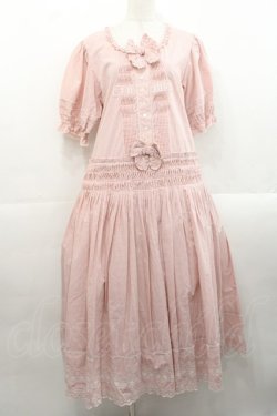 画像1: PINK HOUSE / ギンガムレースワンピース  ピンク I-25-11-12-066-LO-OP-SA-ZI