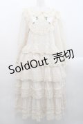 PINK HOUSE / ホワイトローズ刺繍使いワンピース  アイボリー I-25-11-12-068-LO-OP-SA-ZI