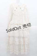 PINK HOUSE / ホワイトローズ刺繍使いワンピース  アイボリー I-25-11-12-068-LO-OP-SA-ZI