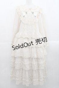 PINK HOUSE / ホワイトローズ刺繍使いワンピース  アイボリー I-25-11-12-068-LO-OP-SA-ZI