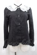 FCL / ホルターネックブラウス L 黒Ｘ白 I-25-11-12-009-LO-BL-SA-ZI