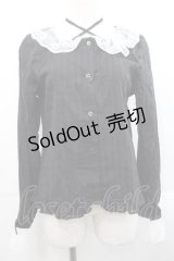 FCL / ホルターネックブラウス L 黒Ｘ白 I-25-11-12-009-LO-BL-SA-ZI