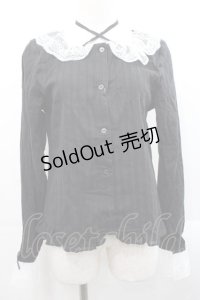 FCL / ホルターネックブラウス L 黒Ｘ白 I-25-11-12-009-LO-BL-SA-ZI