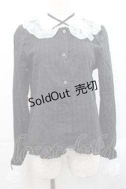 画像1: FCL / ホルターネックブラウス L 黒Ｘ白 I-25-11-12-009-LO-BL-SA-ZI