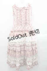 PINK HOUSE / ローズレース使いミックスパッチワークワンピース  苺ミルク系 I-25-11-12-070-LO-OP-SA-ZI