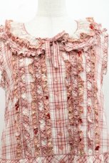 画像3: PINK HOUSE / ローズレース使いミックスパッチワークワンピース  苺ミルク系 I-25-11-12-070-LO-OP-SA-ZI (3)