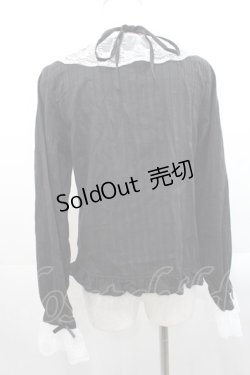 画像2: FCL / ホルターネックブラウス L 黒Ｘ白 I-25-11-12-009-LO-BL-SA-ZI