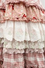 画像5: PINK HOUSE / ローズレース使いミックスパッチワークワンピース  苺ミルク系 I-25-11-12-070-LO-OP-SA-ZI (5)