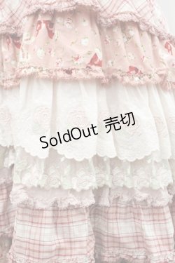 画像5: PINK HOUSE / ローズレース使いミックスパッチワークワンピース  苺ミルク系 I-25-11-12-070-LO-OP-SA-ZI