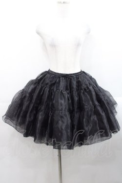 画像1: axes femme kawaii / オーガンジーパニエ M ブラック I-25-11-12-072-AX-SK-SA-ZI