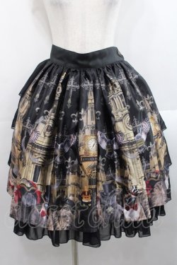 画像1: ATELIER PIERROT / Evening Partyスカート  黒 I-25-11-12-074-EL-SK-SA-ZI