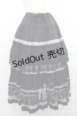 PINK HOUSE / ローズレース使いスカート  黒Ｘパープル I-25-11-12-075-LO-SK-SA-ZI