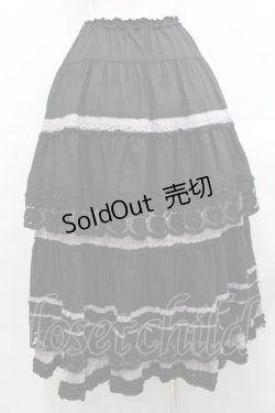 画像2: PINK HOUSE / ローズレース使いスカート  黒Ｘパープル I-25-11-12-075-LO-SK-SA-ZI