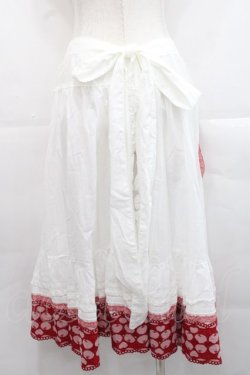 画像2: PINK HOUSE / チェリーレース使いローンタブリエ  白Ｘ赤 I-25-11-12-076-LO-SK-SA-ZI