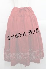 PINK HOUSE / サテンリボン使いローンスカート  赤 I-25-11-12-077-LO-SK-SA-ZI