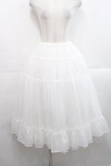 PINK HOUSE / テトロンシャースカート  白 I-25-11-12-078-LO-SK-SA-ZI