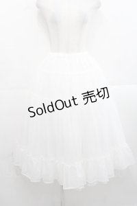 PINK HOUSE / テトロンシャースカート  白 I-25-11-12-078-LO-SK-SA-ZI