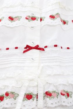 画像3: PINK HOUSE / いちごレース使いスカート  白Ｘ赤 I-25-11-12-079-LO-SK-SA-ZI