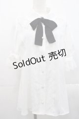 MIHO MATSUDA / ブラウス・ヴァニカ  白Ｘ黒 I-25-11-12-010-GO-BL-SA-ZI