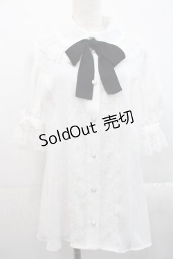 画像1: MIHO MATSUDA / ブラウス・ヴァニカ  白Ｘ黒 I-25-11-12-010-GO-BL-SA-ZI