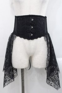 MR corset / チャイナボタンテール付ベリーショートコルセット  黒 I-25-11-12-083-PU-ZA-SA-ZI