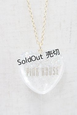 画像2: PINK HOUSE / ハートラメモチーフネックレス  クリア I-25-11-12-084-LO-AC-SA-ZI