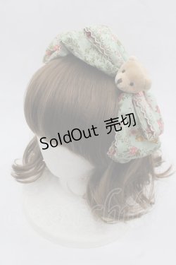 画像1: metamorphose / ガーデニングくまちゃんリボンカチューシャ  グリーン I-25-11-12-094-ME-AC-SA-ZI
