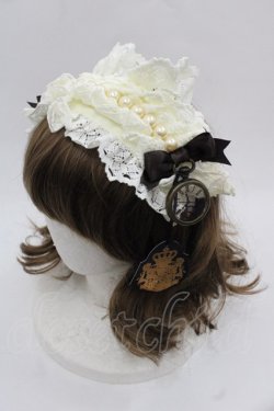 画像1: ALICE and the PIRATES / Milky Rail Train ネルラヘッドドレスカチューシャ  白 I-25-11-12-095-PA-AC-SA-ZI