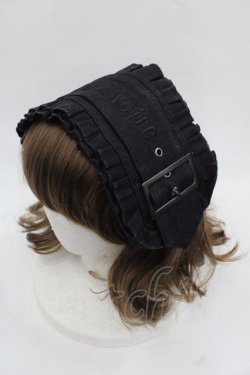 画像1: DimMoire / デニムベルトヘッドドレス  黒 I-25-11-12-096-LO-AC-SA-ZI