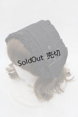 画像1: DimMoire / デニムベルトヘッドドレス  黒 I-25-11-12-096-LO-AC-SA-ZI