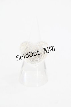 画像1: PINK HOUSE / ハートラメモチーフリング  クリア I-25-11-12-101-LO-AC-SA-ZI