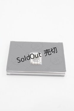 画像1: Maison de FLEUR / パールビジューモノグラムカードケース  黒 I-25-11-12-109-LO-ZA-SA-ZT639-F003