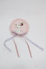 PINK HOUSE / スイーツスプリングバニーワッペンブローチ  ピンク I-25-11-12-112-LO-ZA-SA-ZI