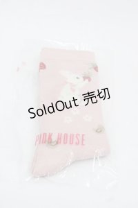 PINK HOUSE / スイーツスプリングバニープリントソックス  ピンク I-25-11-12-116-LO-ZA-SA-ZI