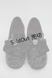 Amavel / ハートビジュー付きローファーパンプス  ブラック I-25-11-12-118-CA-SH-SA-ZI