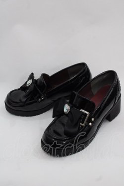 画像3: Amavel / ハートビジュー付きローファーパンプス  ブラック I-25-11-12-118-CA-SH-SA-ZI