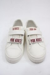 PINK HOUSE / ピンクハウスロゴ刺繍ベルクロスニーカー 2(S) アイボリー I-25-11-12-124-LO-SH-SA-ZI