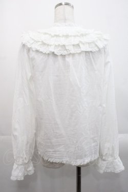 画像2: PINK HOUSE / フリル襟付きローンブラウス  白 I-25-11-12-013-LO-BL-SA-ZI