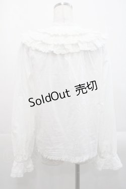 画像2: PINK HOUSE / フリル襟付きローンブラウス  白 I-25-11-12-013-LO-BL-SA-ZI