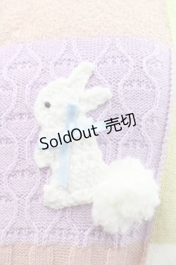 画像3: PINK HOUSE / スイーツスプリングバニーパッチワークニットカーディガン  ピンク I-25-11-12-014-LO-TO-SA-ZI