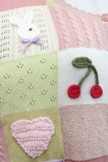 画像4: PINK HOUSE / スイーツスプリングバニーパッチワークニットカーディガン  ピンク I-25-11-12-014-LO-TO-SA-ZI (4)